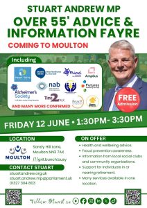 Over 55' Advice & Information Fayre June 12 Moulton